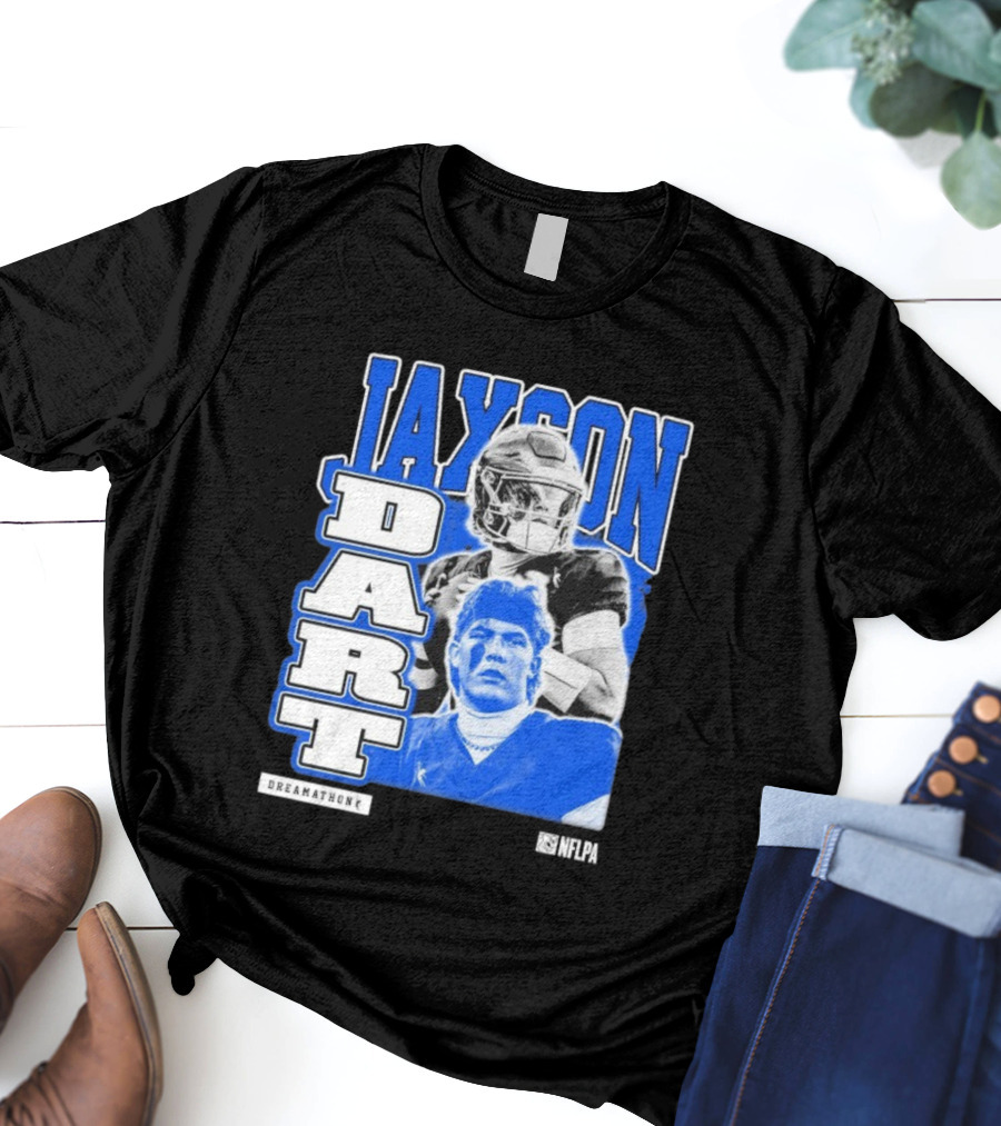Jaxson Dart Dreamathon NFLPA Football Player Performance T-Shirt