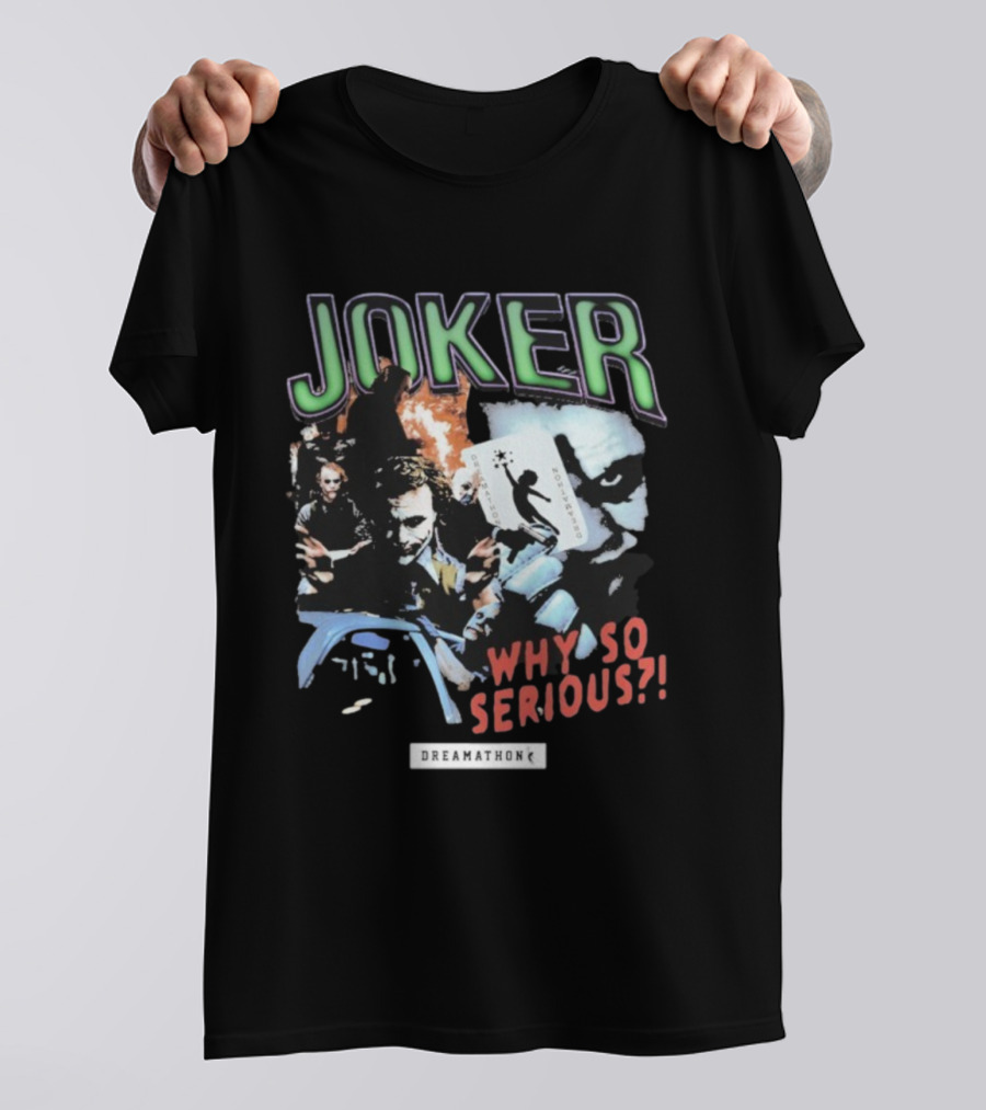 Joker Why So Serious Dreamathon Playing Card Artwork T-Shirt