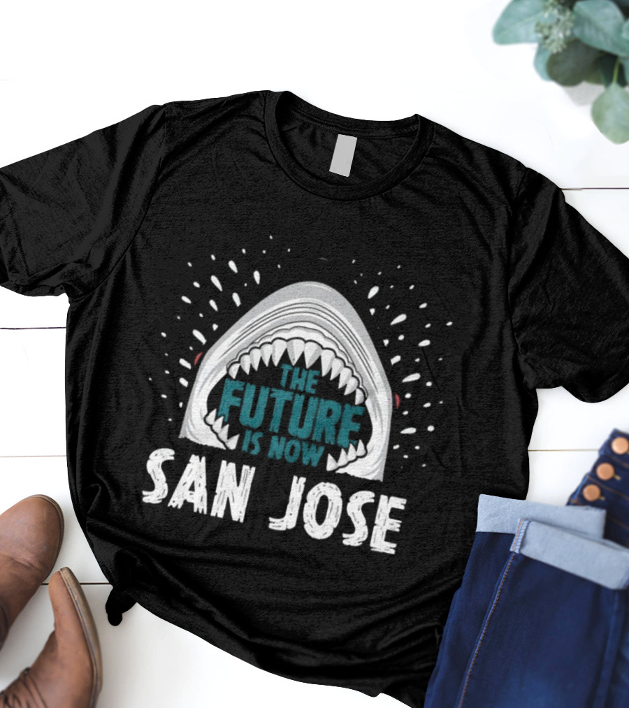 San Jose Sharks The Future Is Now Shark Teeth Graphic T-Shirt