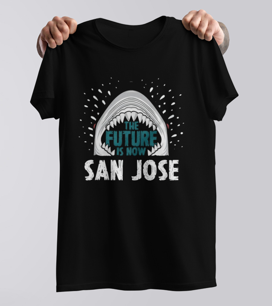 San Jose Sharks The Future Is Now Shark Teeth Graphic T-Shirt