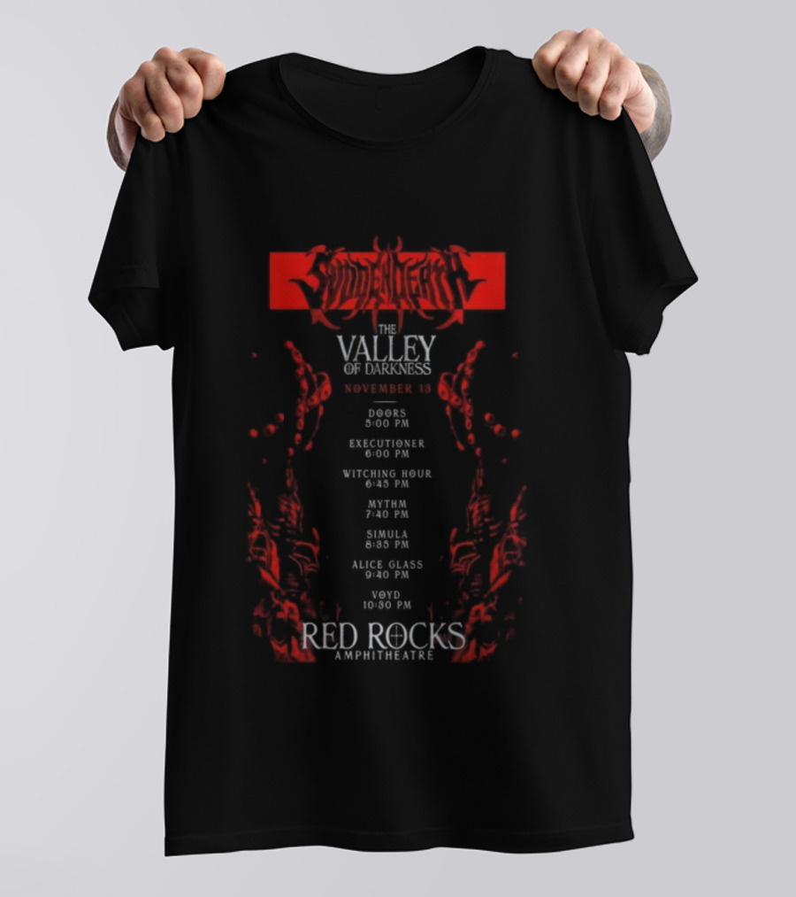 Svdden Death Valley November 13 2025 Event Red Rocks Amphitheatre T-Shirt