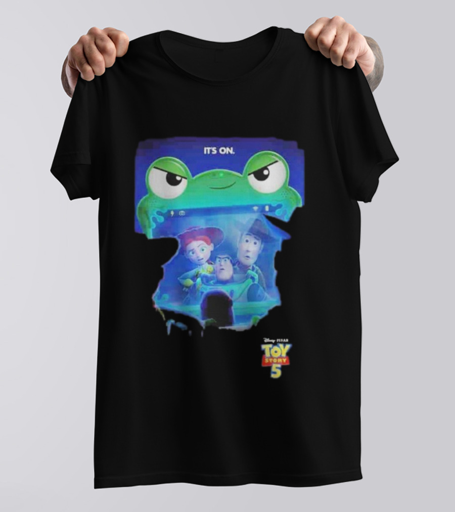 It's On Toy Story 5 In Theaters June 19 2026 Pixar Animation Film Promotion T-Shirt