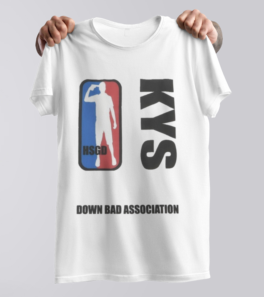HSGD KYS Down Bad Association Logo Silhouette T-Shirt