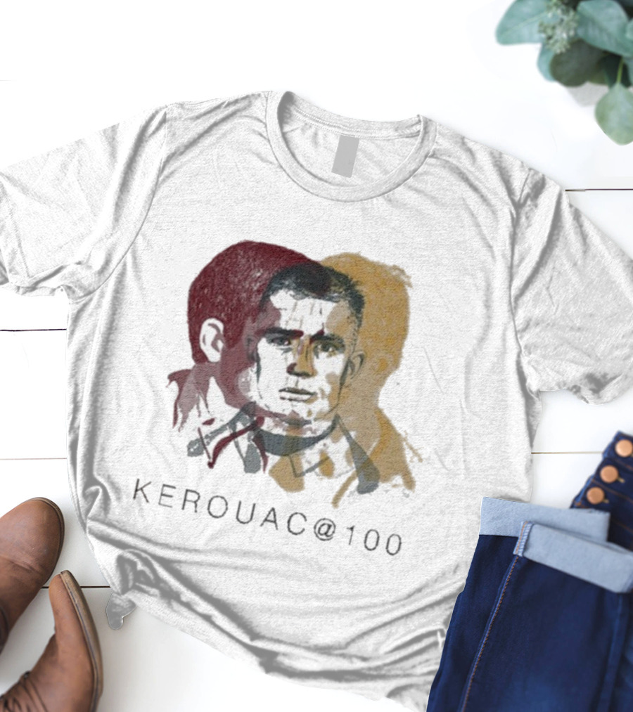 Kerouac @100 Profiles Literary Icon Centennial Tribute T-Shirt