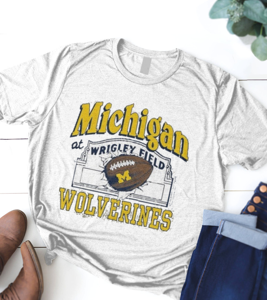 Michigan Wolverines At Wrigley Field Football Event T-Shirt