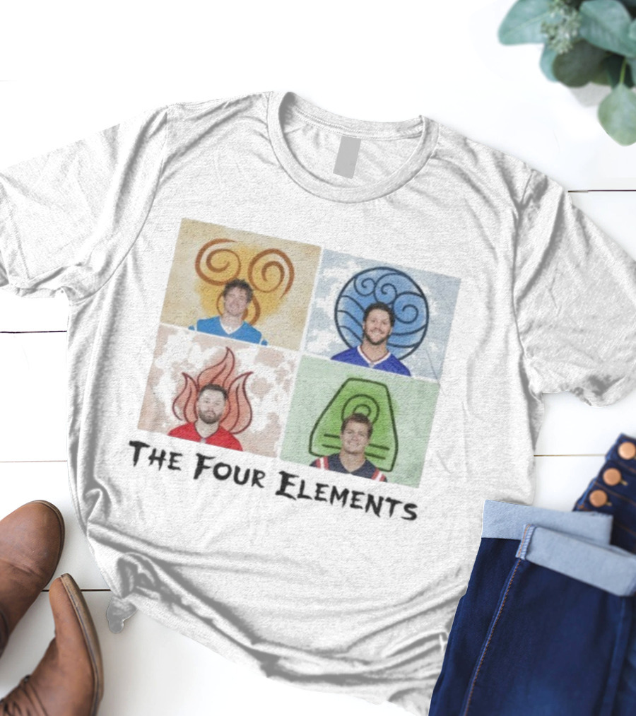 Josh Allen Drake Maye The Four Elements Quarterbacks T-Shirt