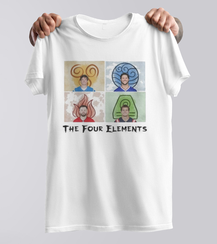 Josh Allen Drake Maye The Four Elements Quarterbacks T-Shirt