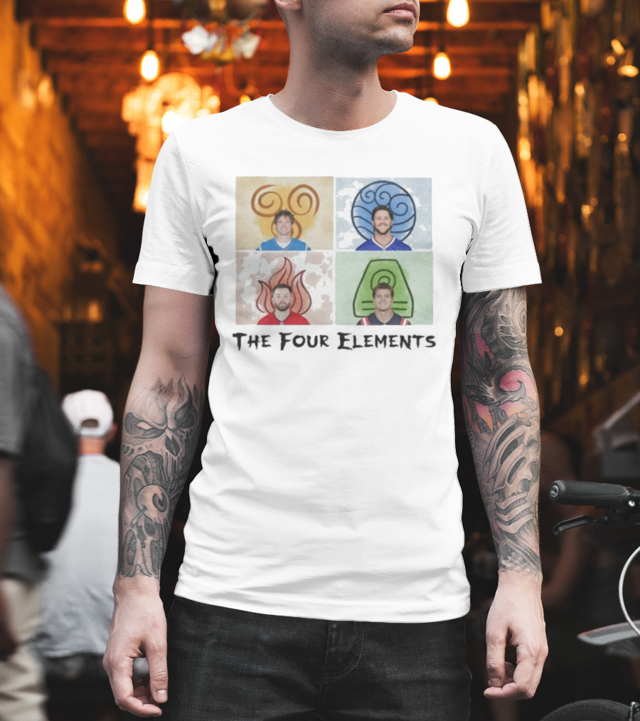 Josh Allen Drake Maye The Four Elements Quarterbacks T-Shirt