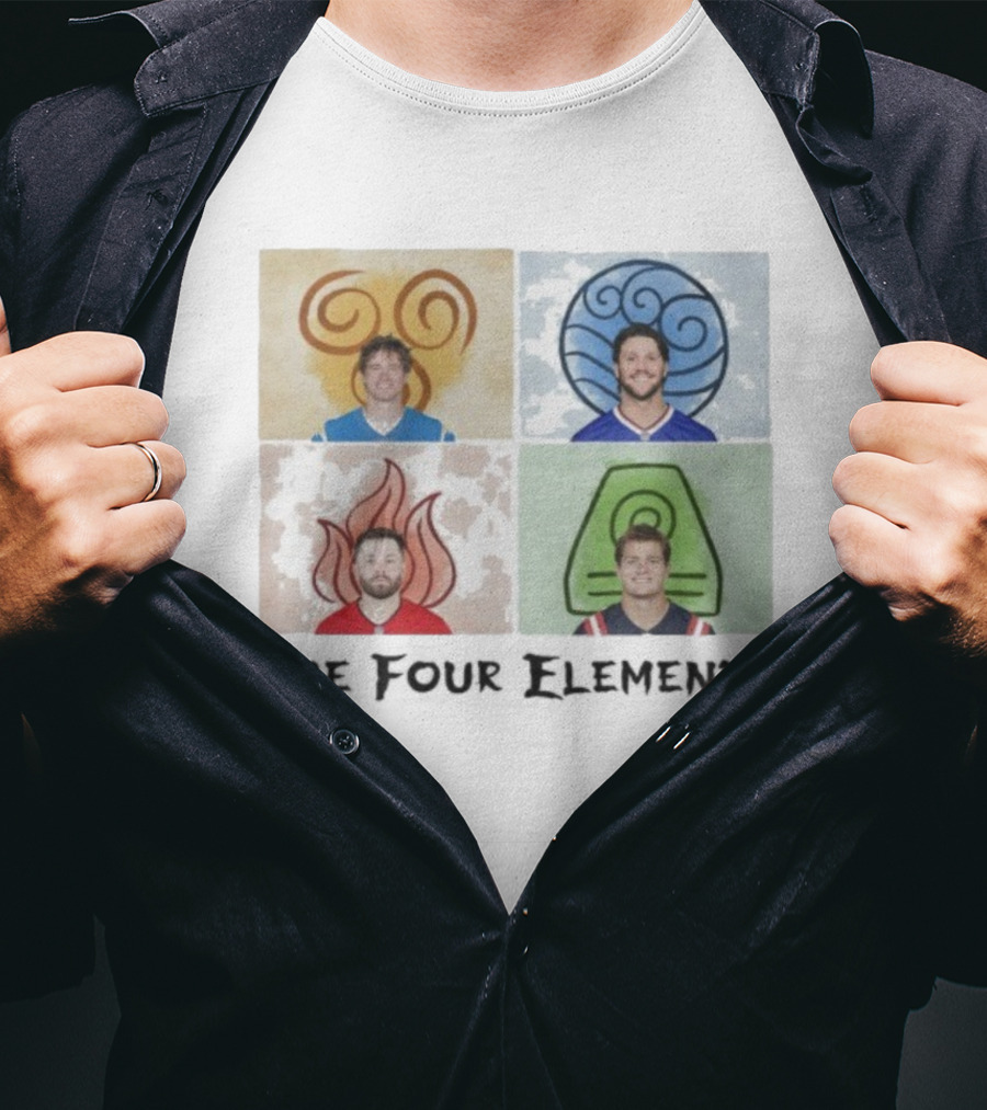 Josh Allen Drake Maye The Four Elements Quarterbacks T-Shirt