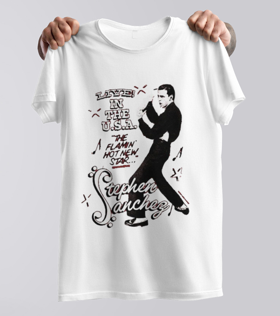 Stephen Sanchez Live In The USA Flamin’ Hot Star Retro Style T-Shirt