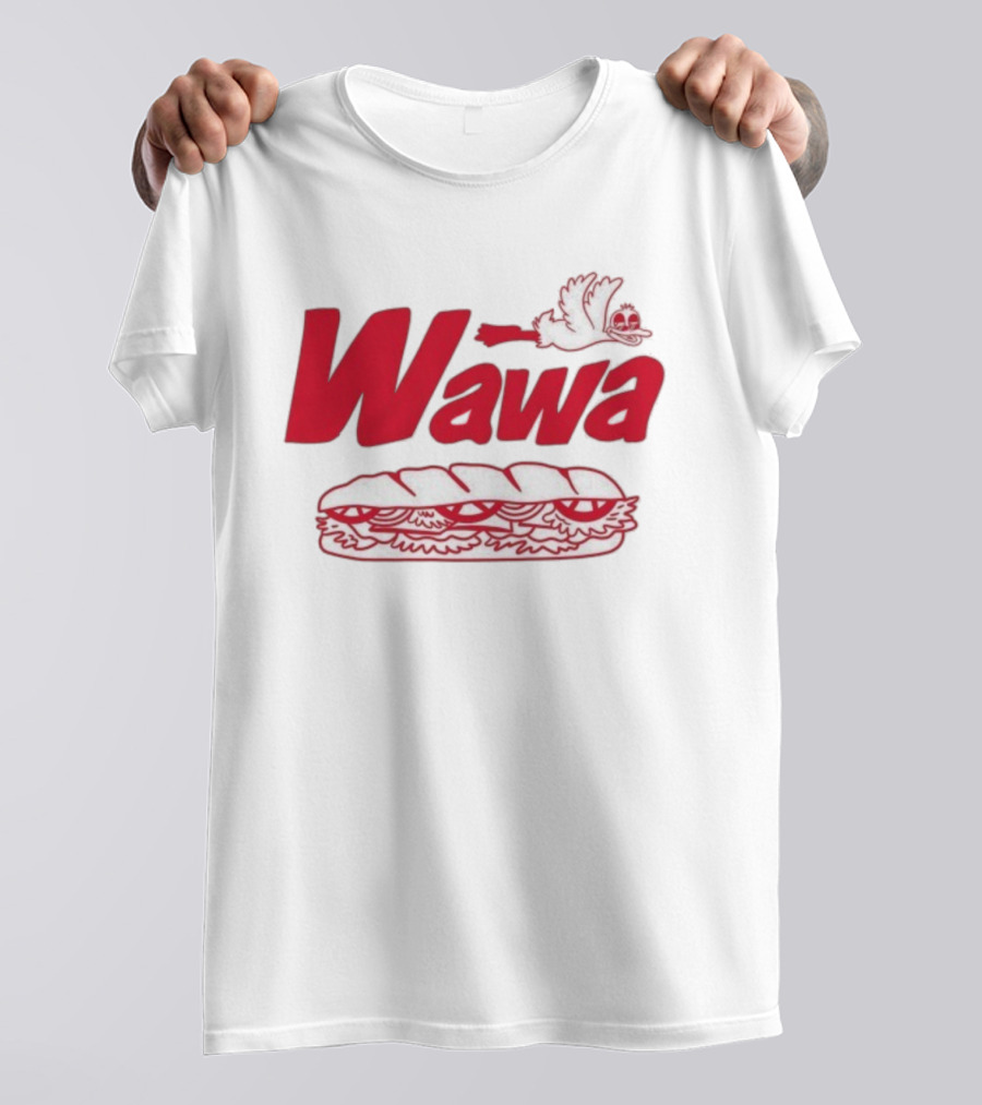 Wawa Bread Peace Bird Submarine Sandwich Flying Goose T-Shirt