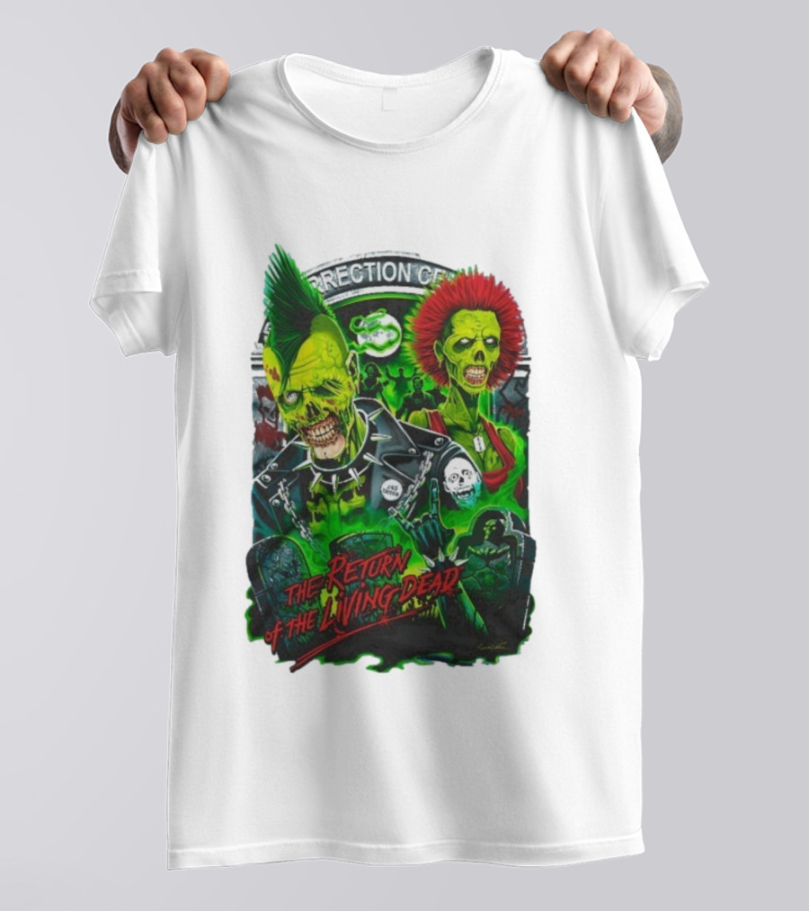 The Return Of The Living Dead Correctional Center Rot ‘N’ Roll Zombie Punk Compilation T-Shirt
