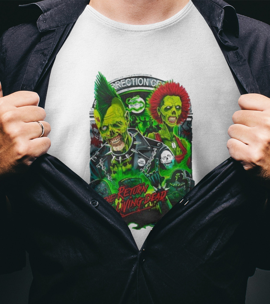 The Return Of The Living Dead Correctional Center Rot ‘N’ Roll Zombie Punk Compilation T-Shirt