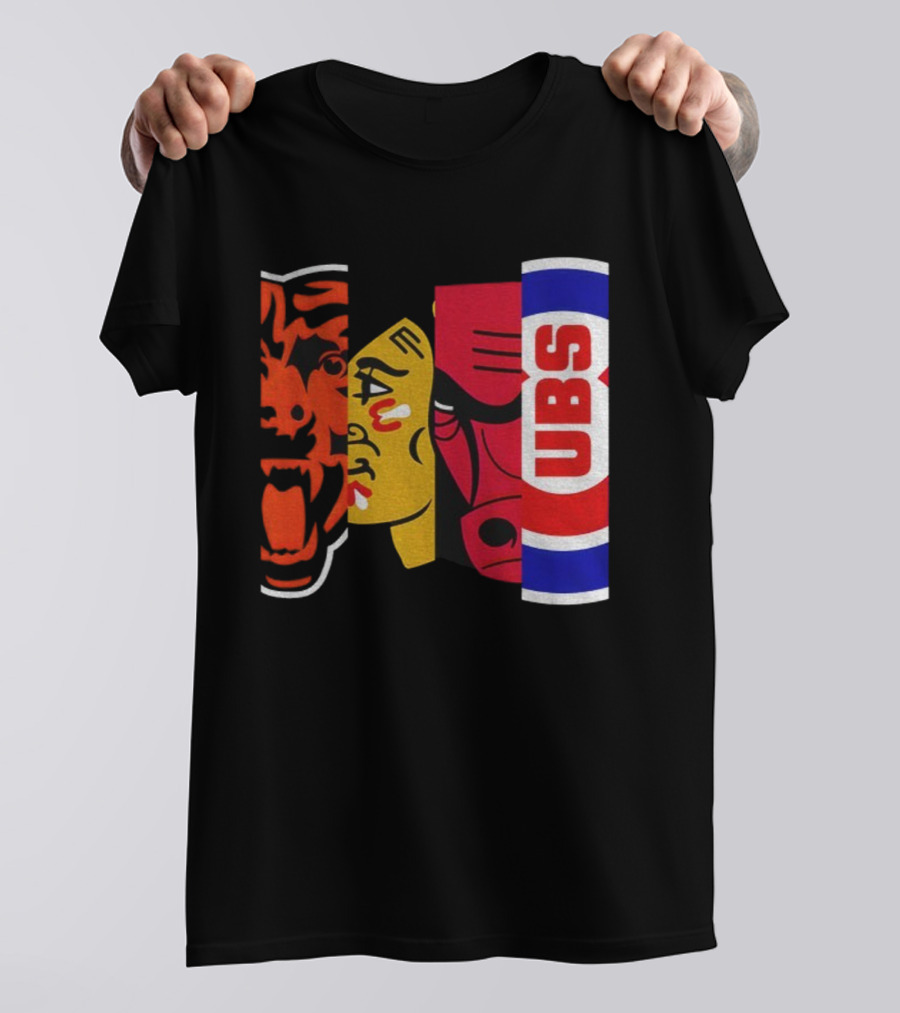 Chicago Bears Blackhawks Bulls Cubs 2025 T-Shirt