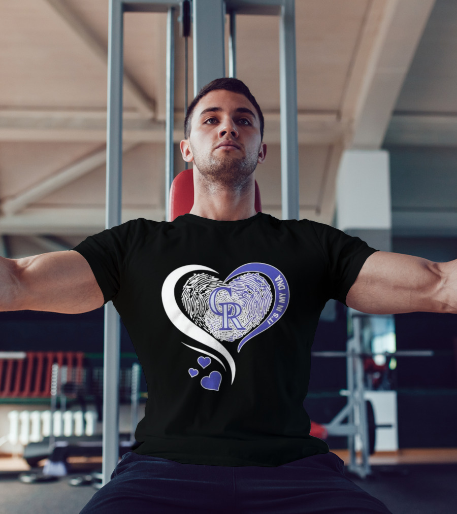 Colorado Rockies CR Heart It's In My DNA T-Shirt