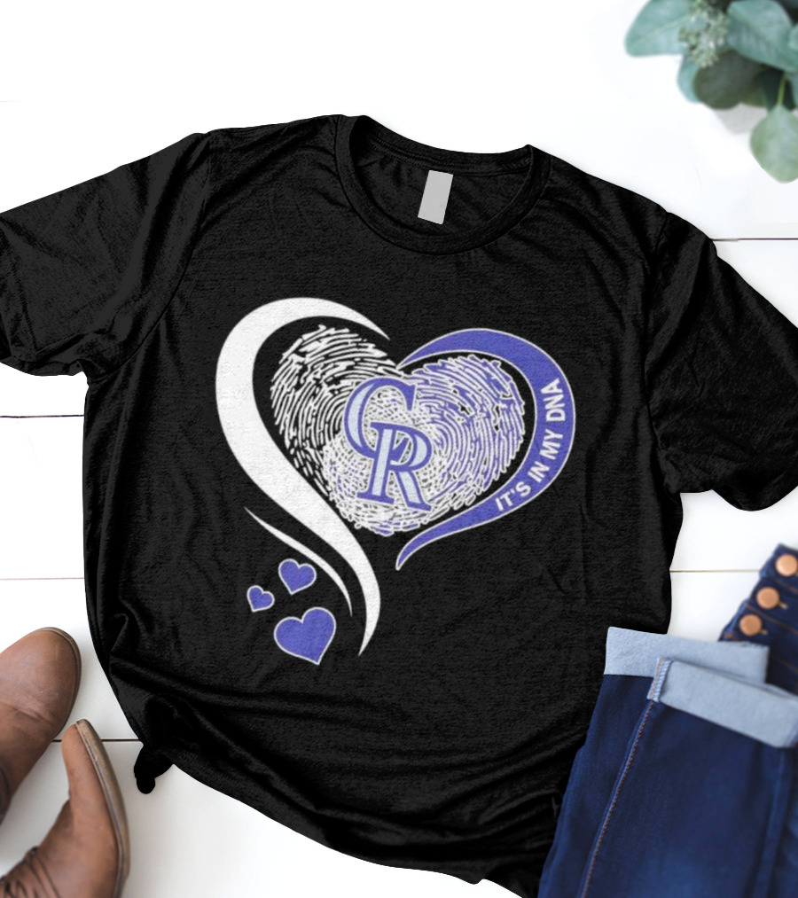 Colorado Rockies CR Heart It's In My DNA T-Shirt