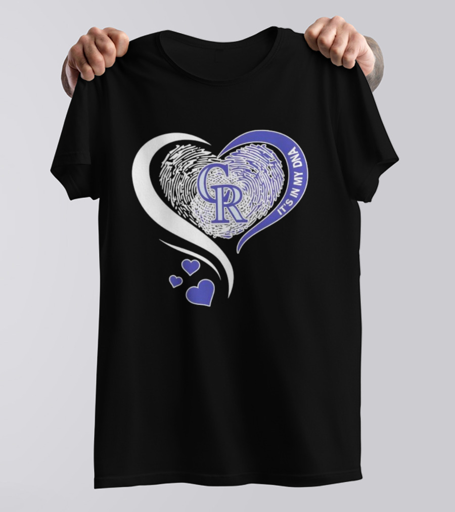 Colorado Rockies CR Heart It's In My DNA T-Shirt