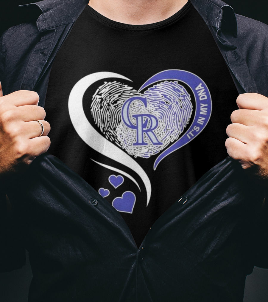 Colorado Rockies CR Heart It's In My DNA T-Shirt