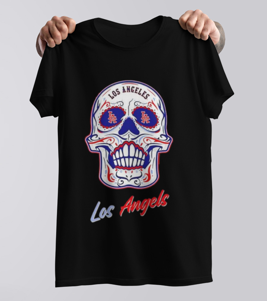 Los Angeles Angels Sugar Skull LA Baseball T-Shirt