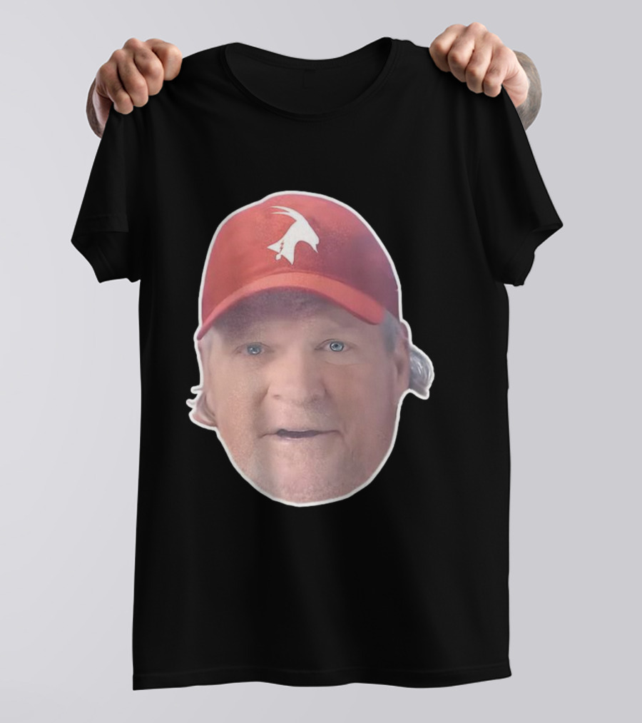 John Kruk Philadelphia Phillies Red Cap With White Goat Icon T-Shirt
