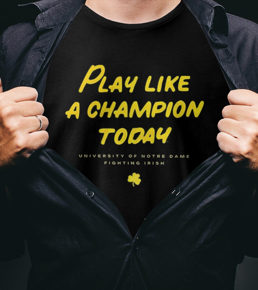 University Of Notre Dame Play Like A Champion Today Fighting Irish T-Shirt