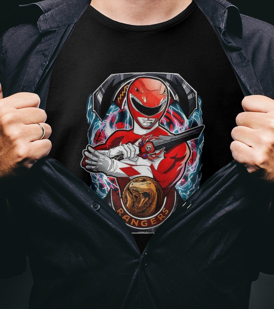 Mighty Morphin Power Rangers Red Ranger Tyrannosaurus Morphin’ Time T-Shirt