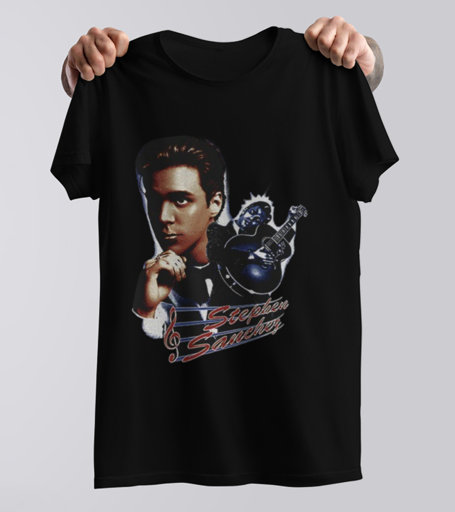 Stephen Sanchez Music Icon With Guitar Imagery T-Shirt