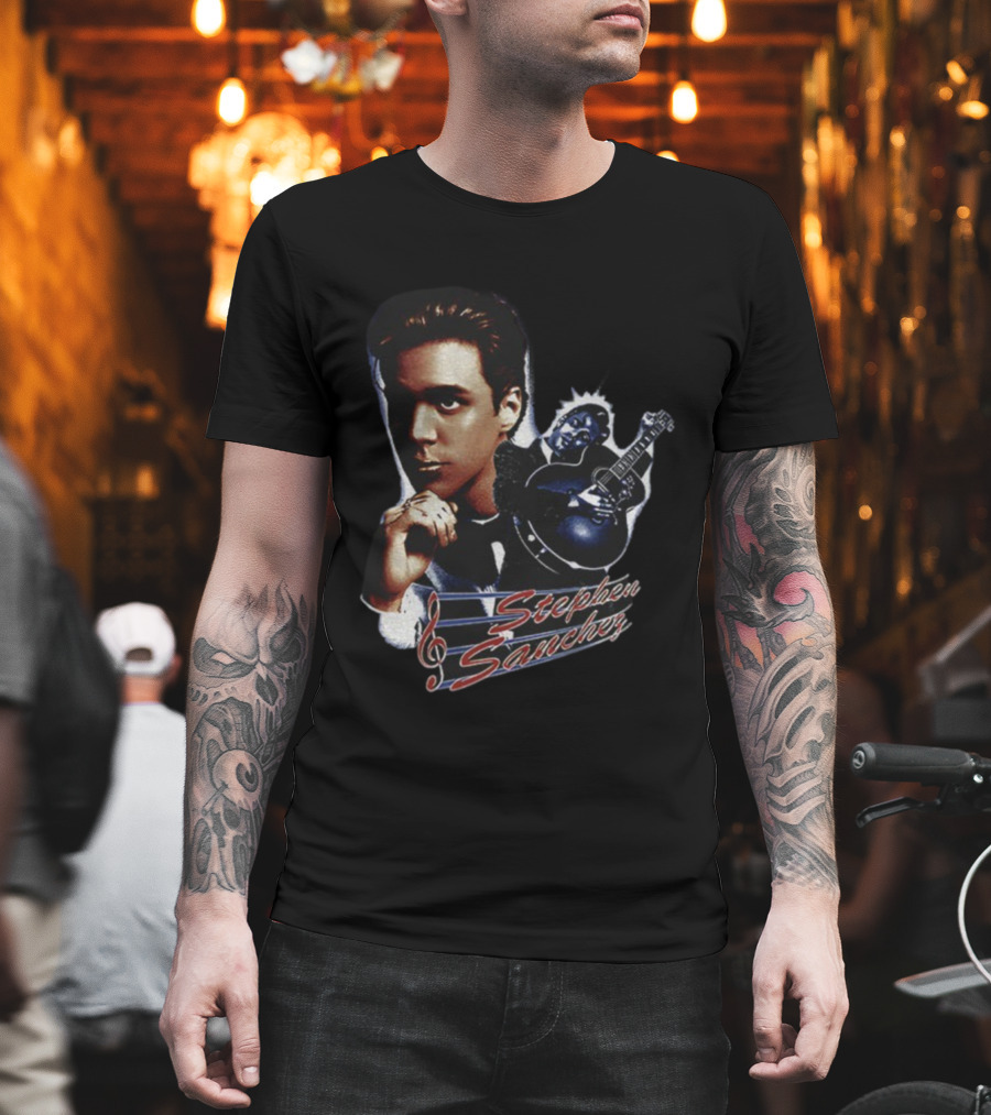Stephen Sanchez Music Icon With Guitar Imagery T-Shirt
