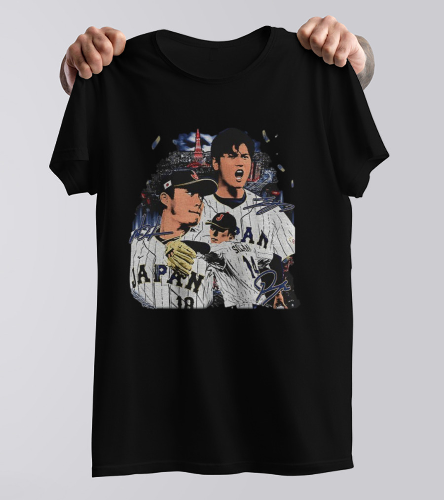 Japan Baseball Shohei Ohtani Tokyo Tower MLB Signatures T-Shirt