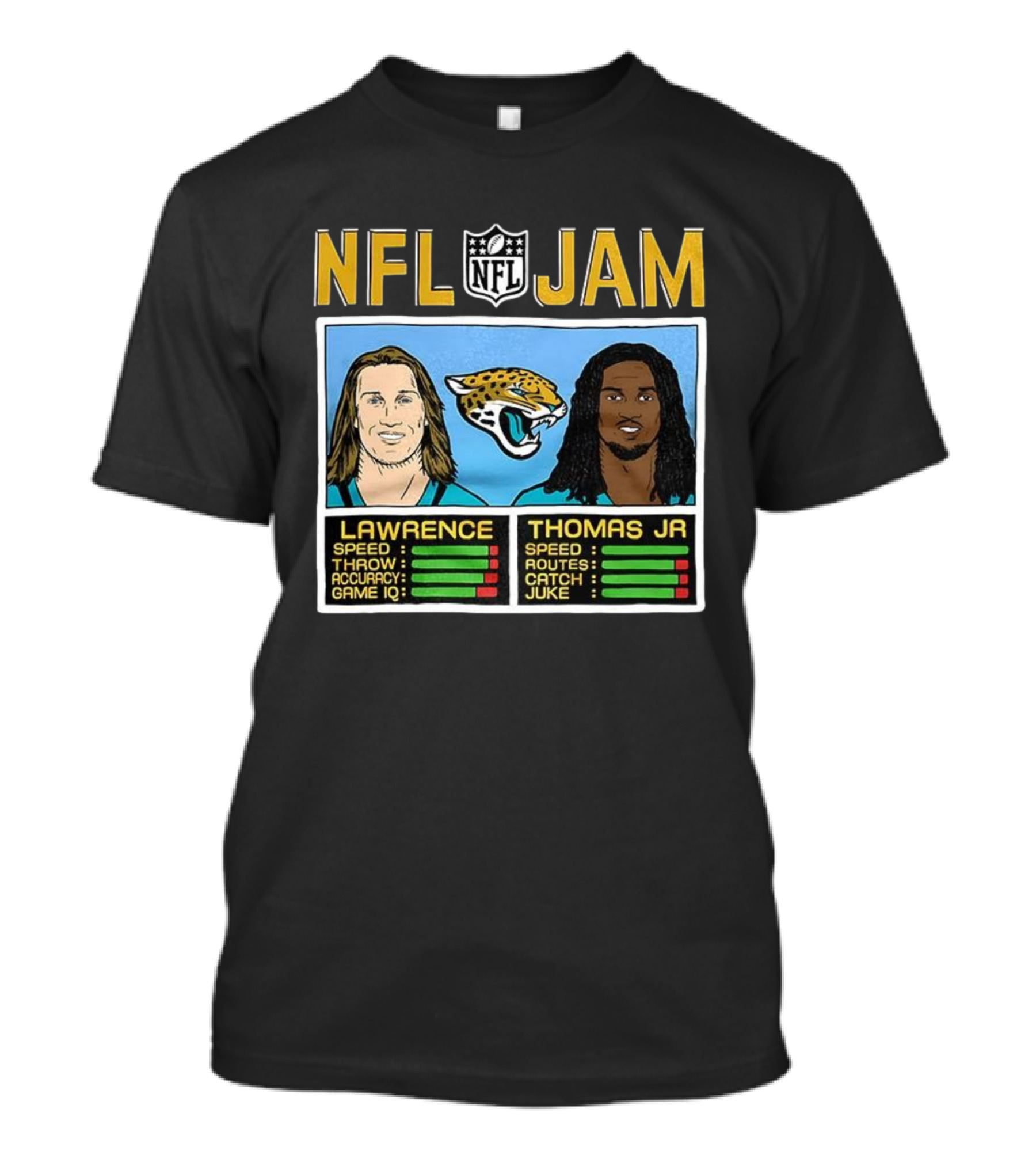 Trevor Lawrence Brian Thomas Jr Jacksonville Jaguars NFL Jam Classic Video Game T-Shirt