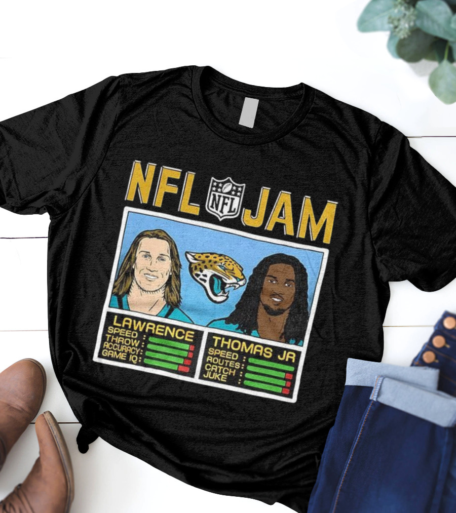 Trevor Lawrence Brian Thomas Jr Jacksonville Jaguars NFL Jam Classic Video Game T-Shirt