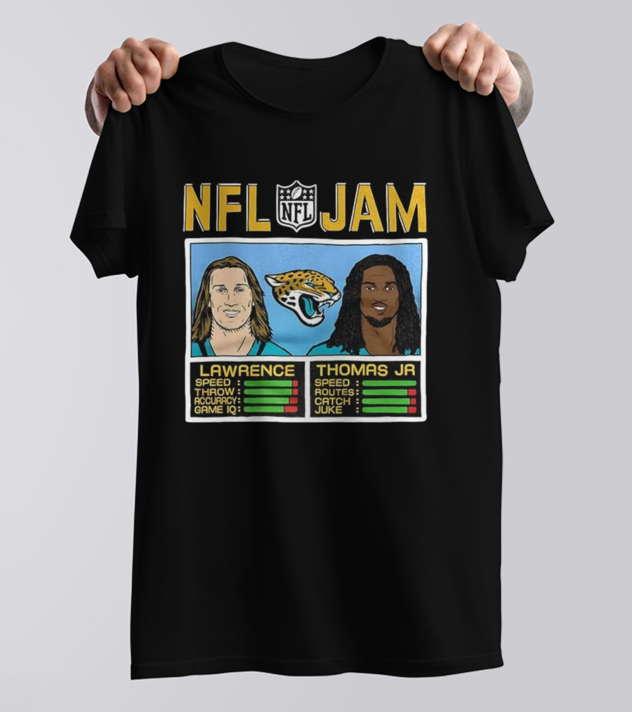 Trevor Lawrence Brian Thomas Jr Jacksonville Jaguars NFL Jam Classic Video Game T-Shirt