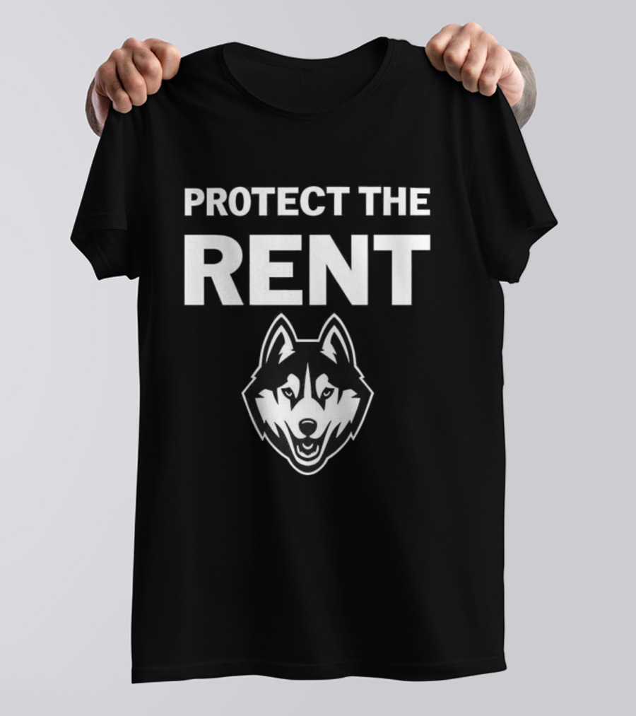 UConn Huskies Protect The Rent Fierce Husky Logo T-Shirt