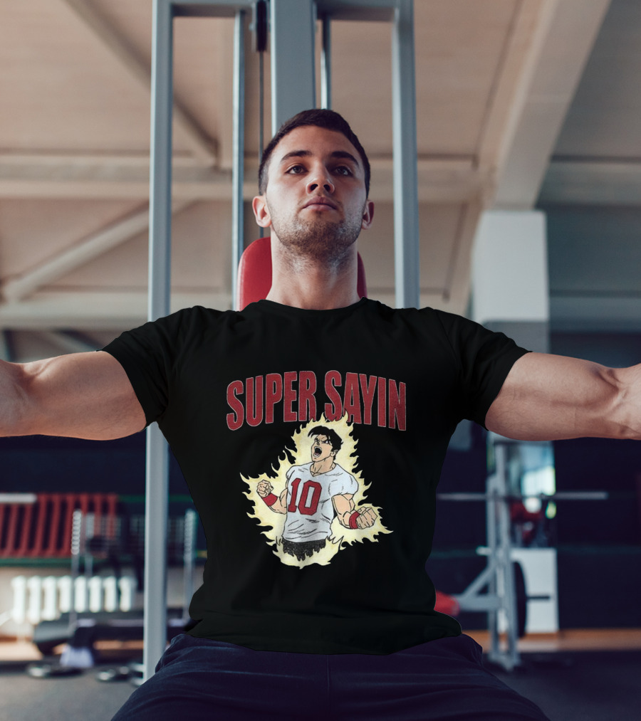 Super Sayin Player Number 10 Cartoon Anime Style T-Shirt