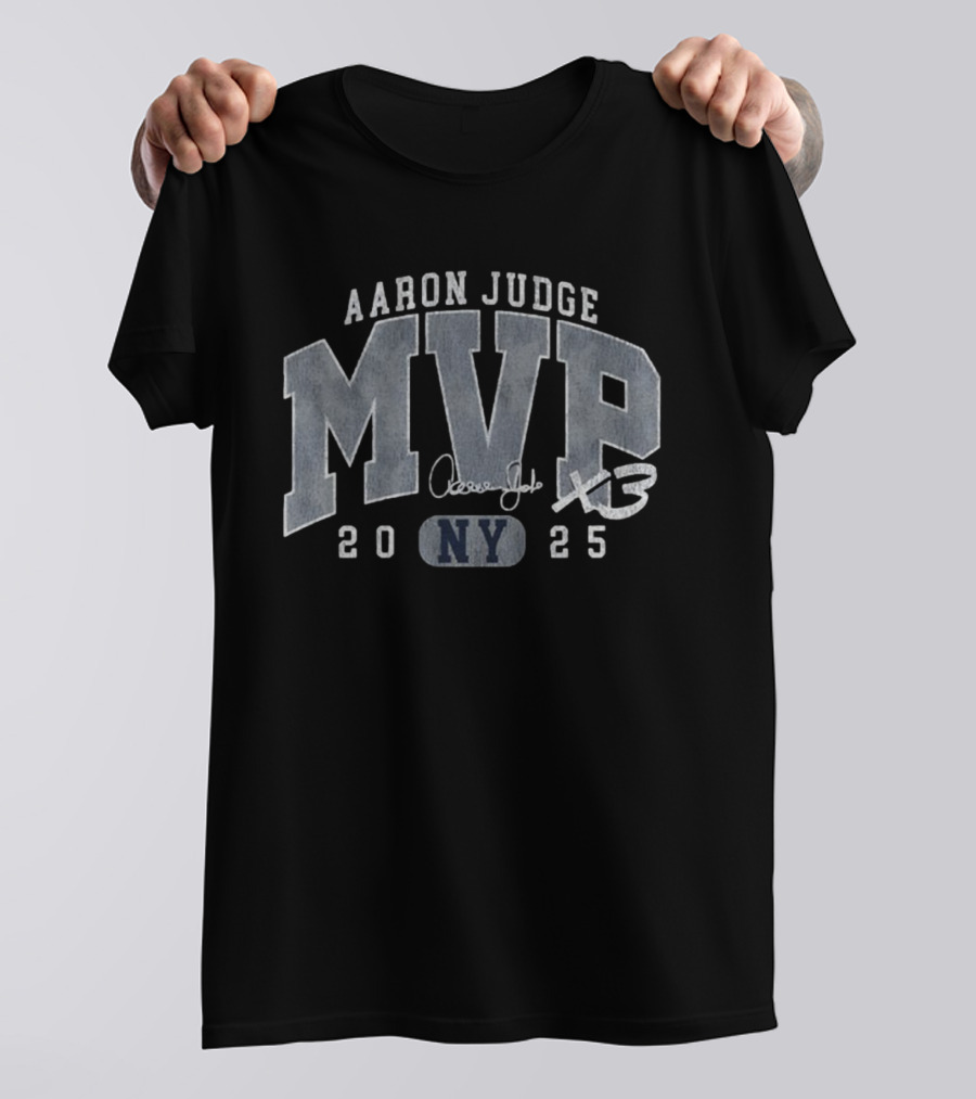 Aaron Judge MVP X3 NY Yankees 2025 Baseball T-Shirt