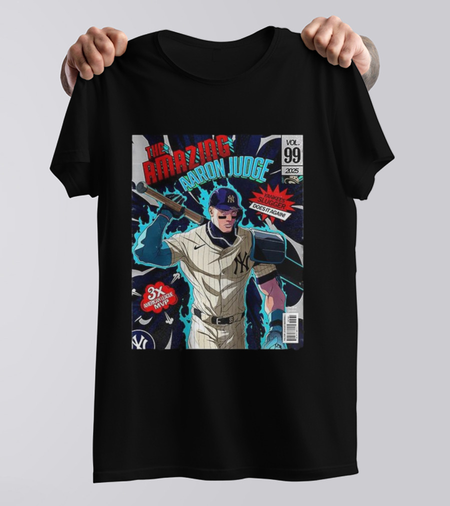 The Amazing Aaron Judge Yankees Slugger 3x American League MVP Vol 99 2025 T-Shirt