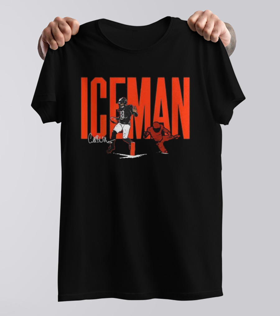 Caleb Williams Iceman Chicago Bears Football 18 Signature T-Shirt