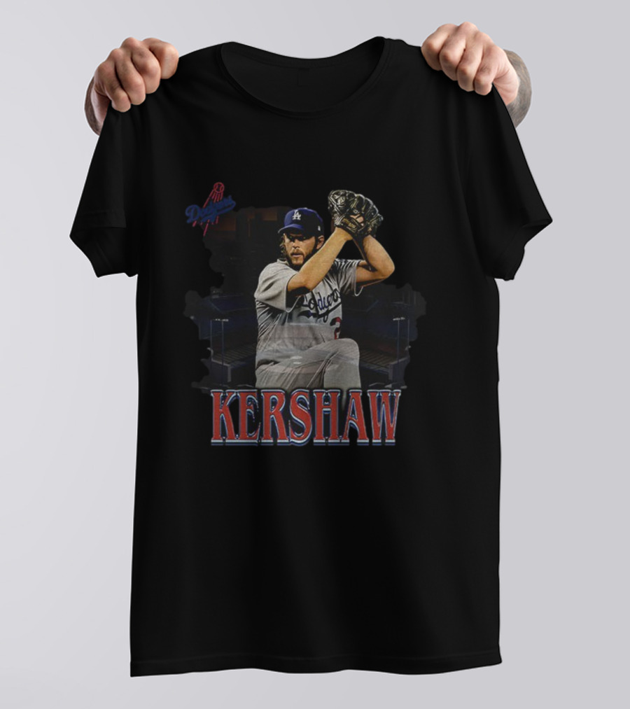 Clayton Kershaw Los Angeles Dodgers Pitching MLB Baseball World Series 2025 T-Shirt