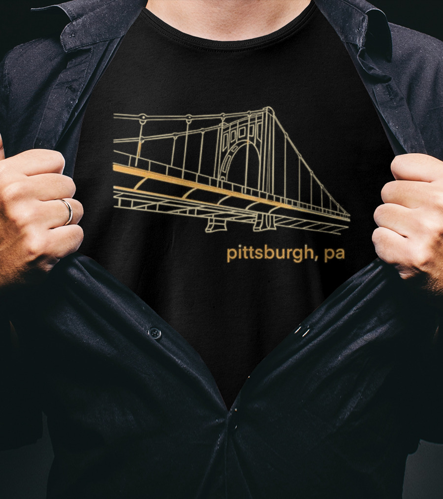 Champion Clemente Bridge Pittsburgh Iconic Architecture T-Shirt