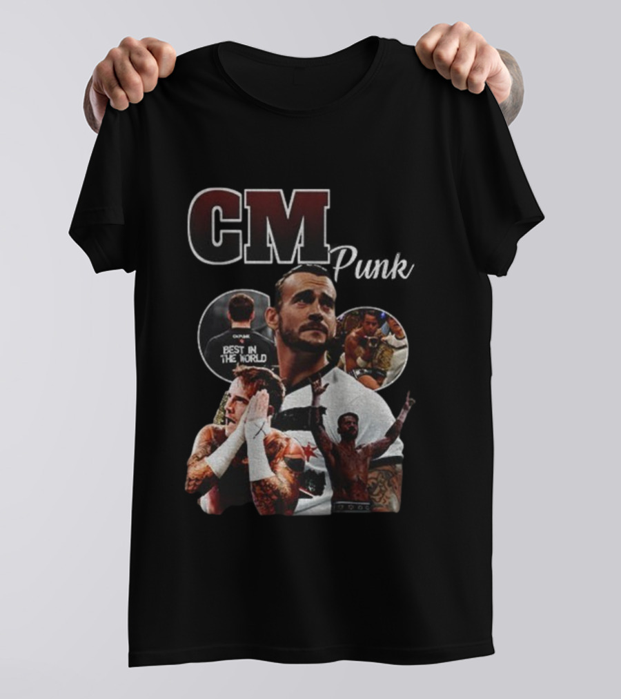 CM Punk Best In The World 90s Vintage Bootleg WWE T-Shirt