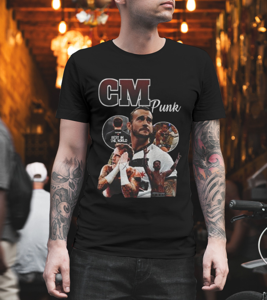 CM Punk Best In The World 90s Vintage Bootleg WWE T-Shirt