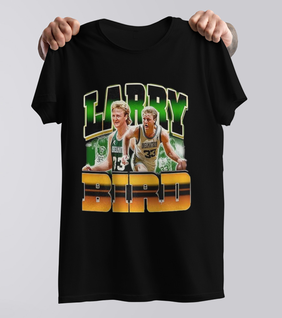 Christian Gonzalez Celtics Larry Bird Basketball Legend 33 T-Shirt