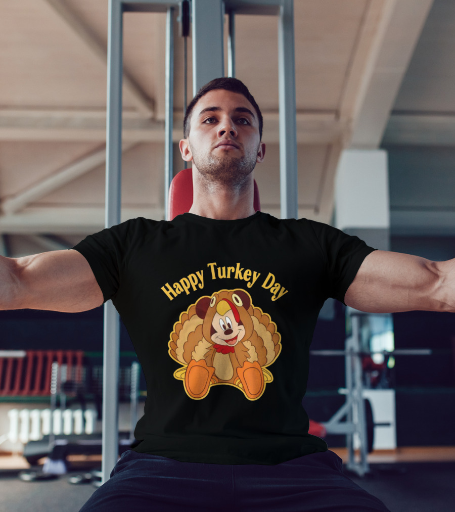 Disney Mickey Thanksgiving Happy Turkey Day T-Shirt