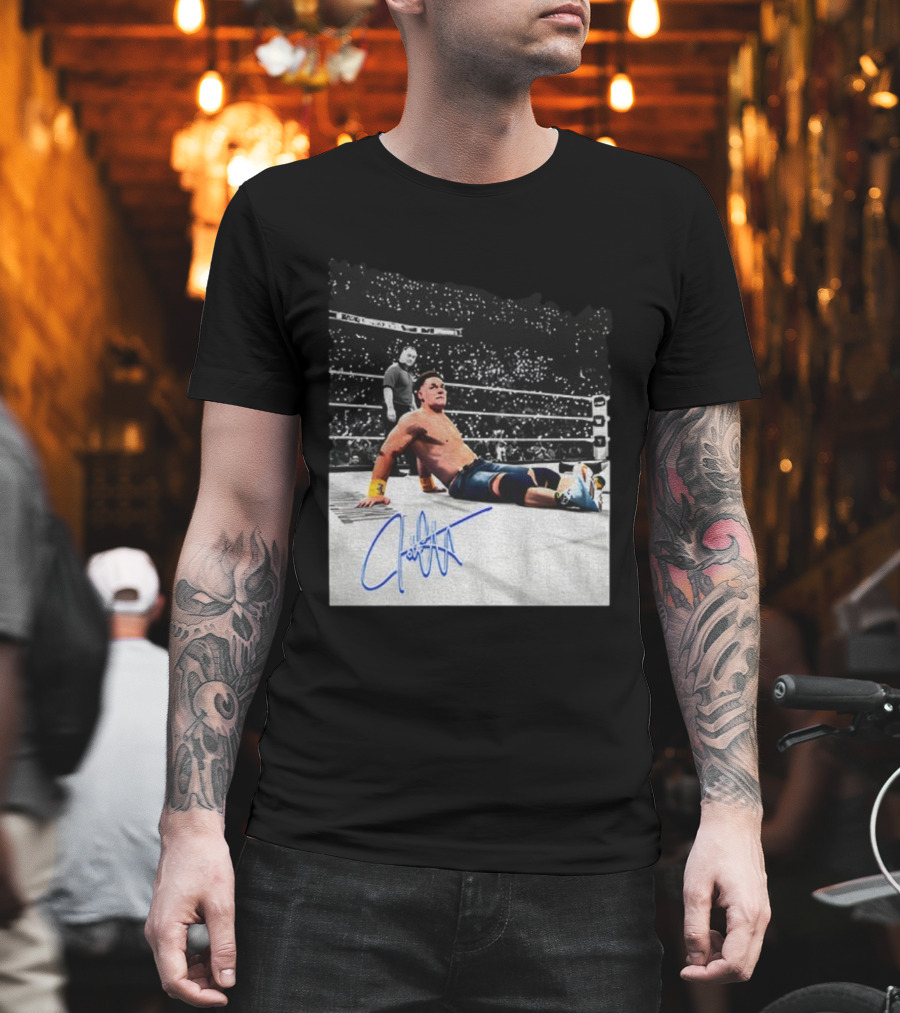John Cena Autograph Grand-Slam Champion The Last Time Is Now WWE 2025 T-Shirt