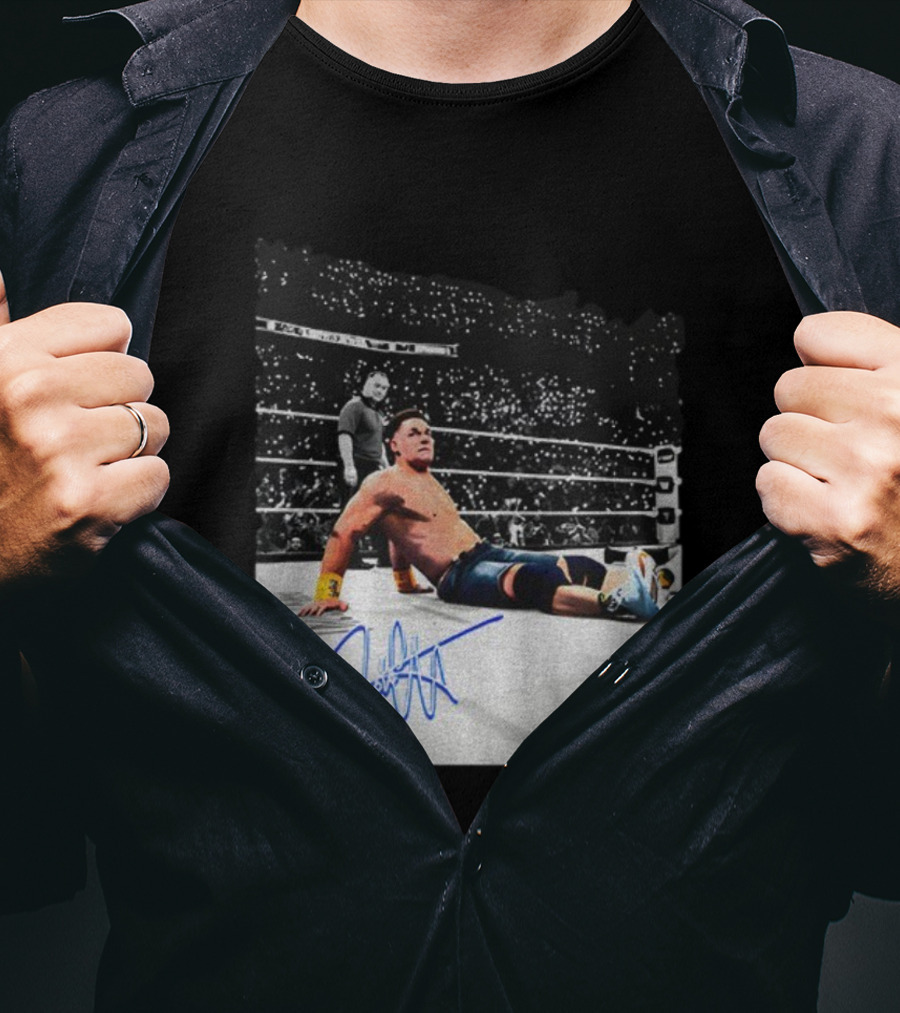 John Cena Autograph Grand-Slam Champion The Last Time Is Now WWE 2025 T-Shirt