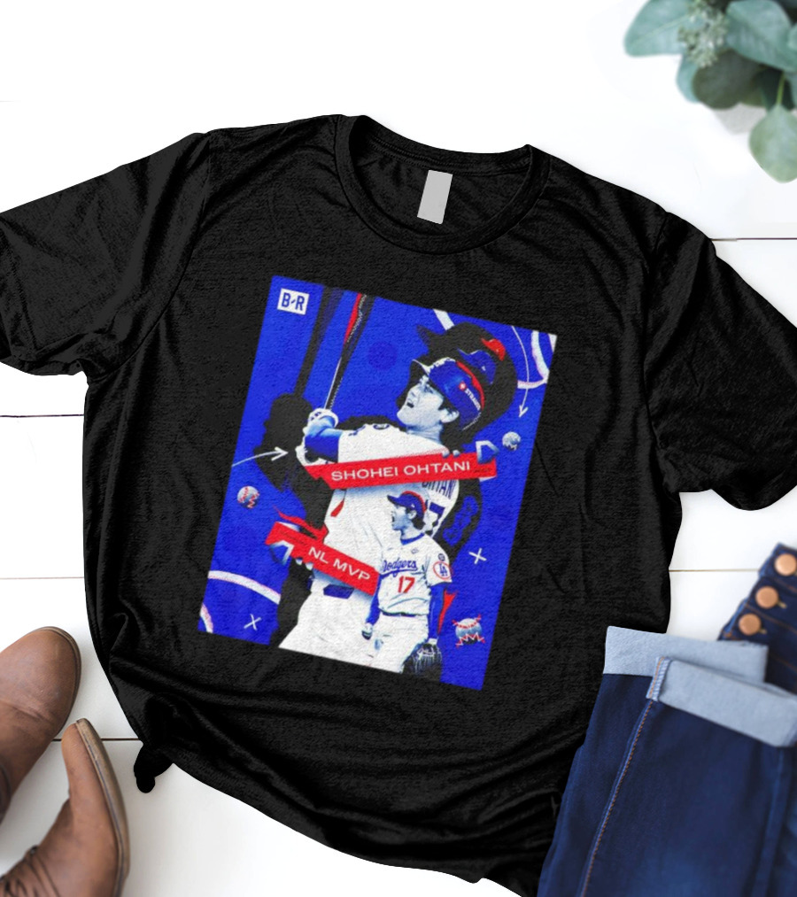 Shohei Ohtani Number 17 NL MVP Dodgers Theme T-Shirt