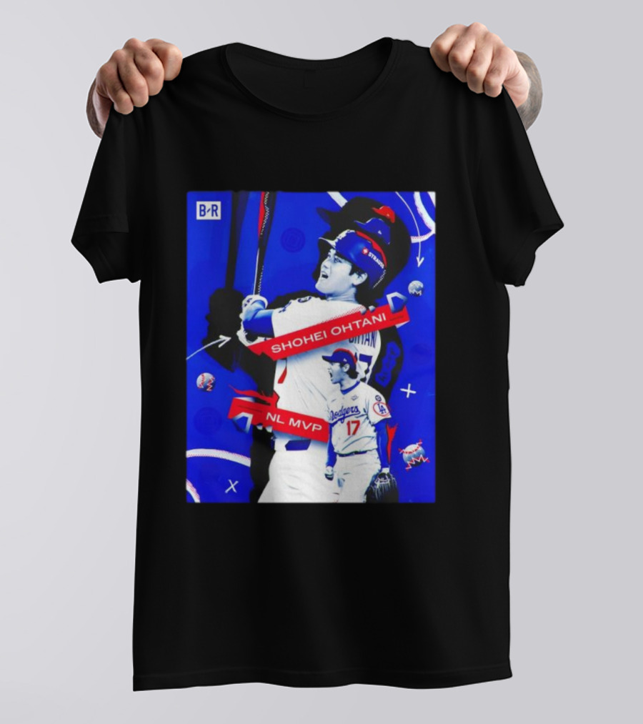 Shohei Ohtani Number 17 NL MVP Dodgers Theme T-Shirt