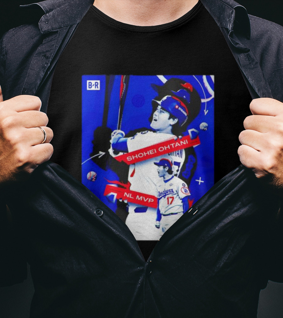 Shohei Ohtani Number 17 NL MVP Dodgers Theme T-Shirt