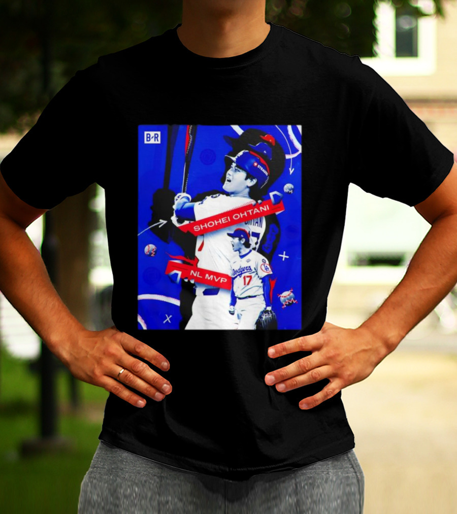 Shohei Ohtani Number 17 NL MVP Dodgers Theme T-Shirt