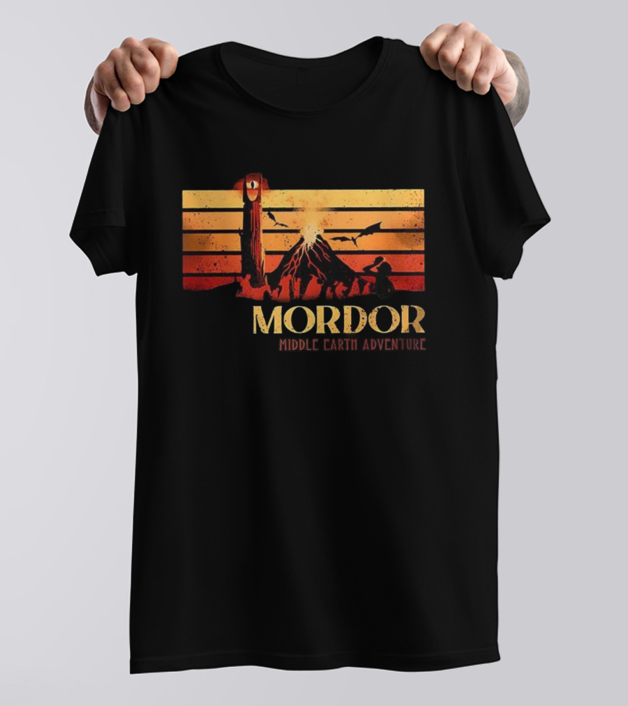 Mordor Dark Lord Sauron Middle Earth Adventure Vintage T-Shirt